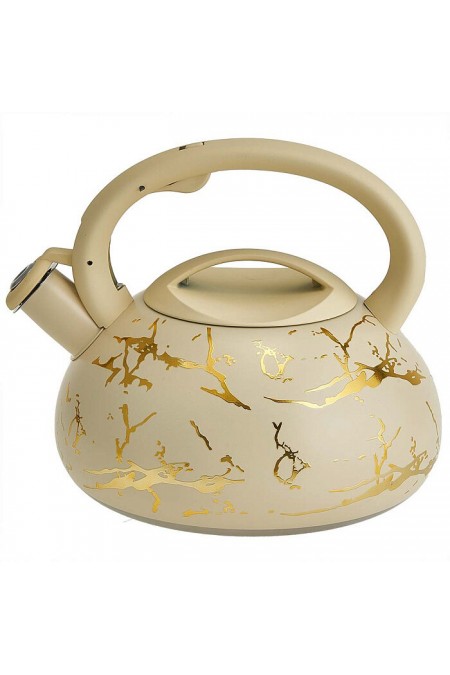 Чайник из нержавеющей стали Alpenkok AK-541 3 л (бежевый/золотой) 