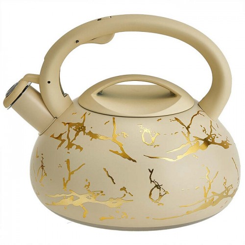 Чайник из нержавеющей стали Alpenkok AK-541 3 л (бежевый/золотой) 