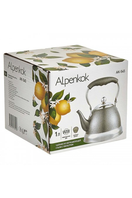 Чайник из нержавеющей стали Alpenkok AK-545 1 л (серый гранит) 5