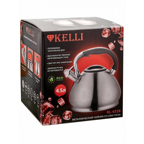 Чайник из нержавеющей стали Kelli KL-4328 4.5 л (серебристый) 3