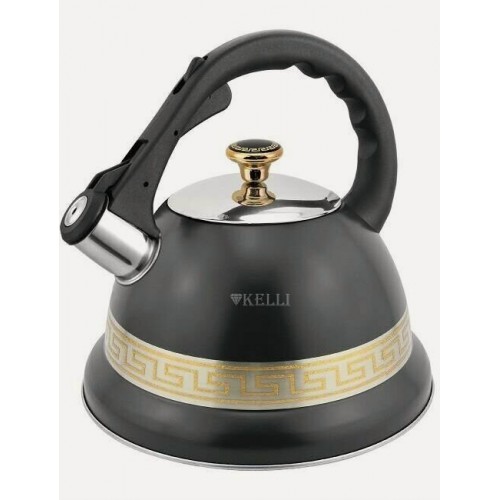 Чайник из нержавеющей стали Kelli KL-4356 3.5 л (черный) 