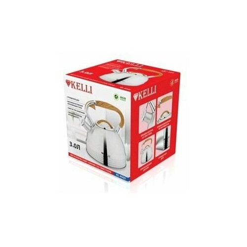 Чайник из нержавеющей стали Kelli KL 4505 3 л (серебристый) 1