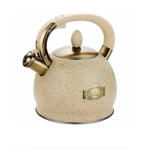 Чайник из нержавеющей стали Kelli KL-4555 3 л (кремовый) 