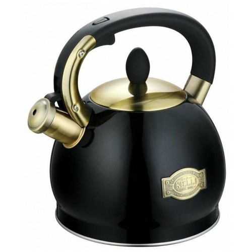 Чайник из нержавеющей стали Kelli KL-4556 3 л (черный) 