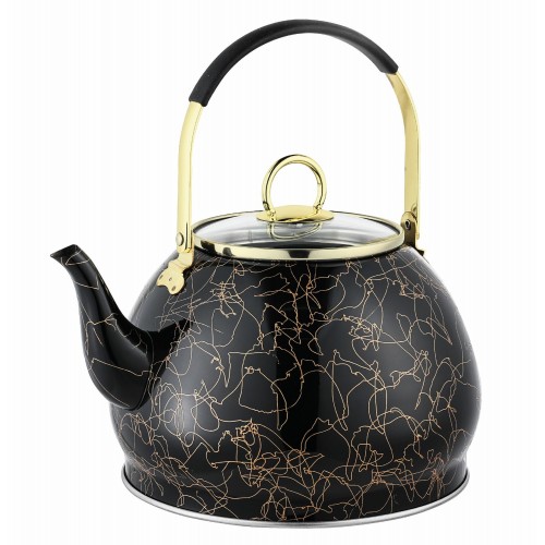 Чайник из нержавеющей стали Kelli KL-4570 3 л (черный) 