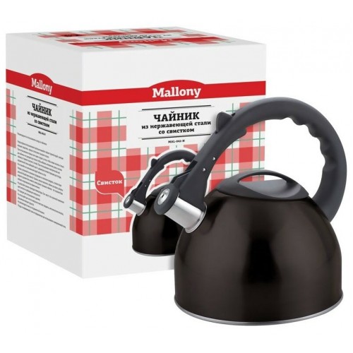 Чайник из нержавеющей стали Mallony 910088 2,5 (черный) 3