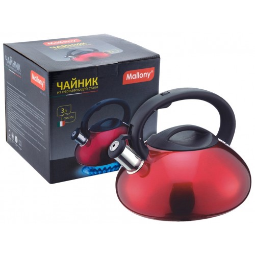 Чайник из нержавеющей стали Mallony 910093 3 л (красный) 1