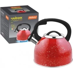 Чайник из нержавеющей стали Mallony Arte 005174 2.5 л (красный с белыми точками)