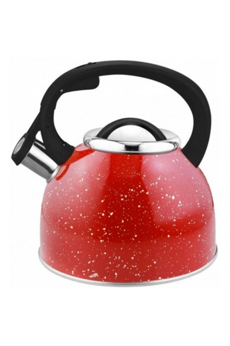 Чайник из нержавеющей стали Mallony Arte 005174 2.5 л (красный с белыми точками) 