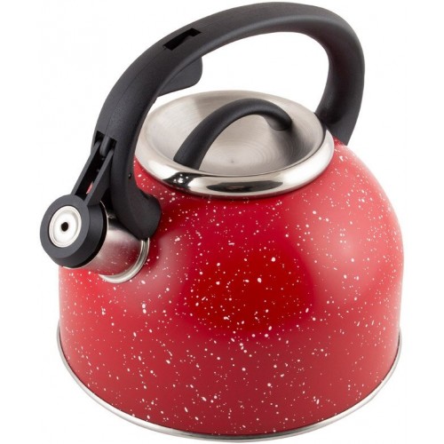Чайник из нержавеющей стали Mallony Arte 005174 2.5 л (красный с белыми точками) 1