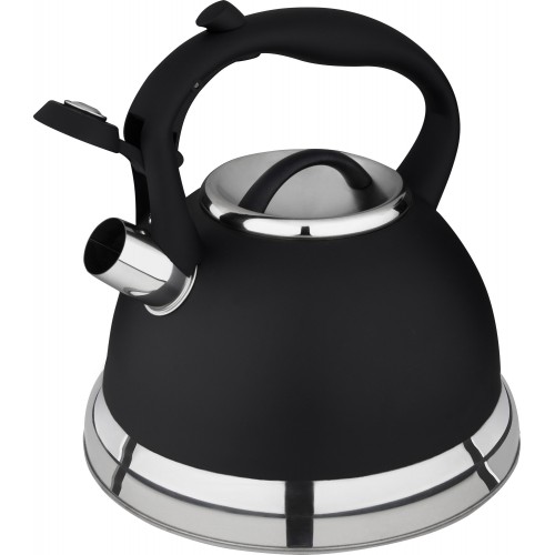 Чайник из нержавеющей стали Mallony Classico Stile 985622 3.5 л ручка с soft-touch (черный матовый) 
