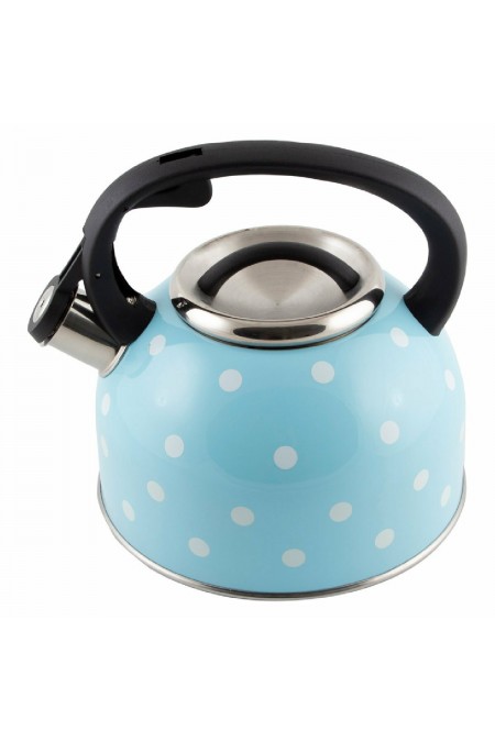 Чайник из нержавеющей стали Mallony Maestria 005175 2.5 л (голубой в белый горошек) 