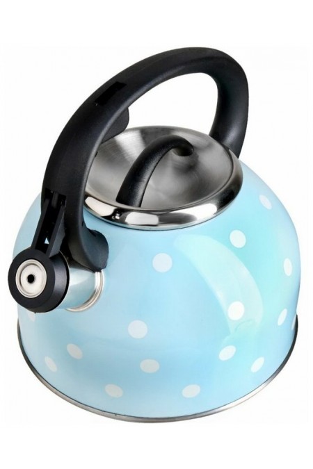 Чайник из нержавеющей стали Mallony Maestria 005175 2.5 л (голубой в белый горошек) 3