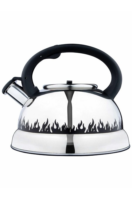 Чайник из нержавеющей стали Mallony MAL-0417B 3 л (серебристый с рисунком, меняющим цвет) 