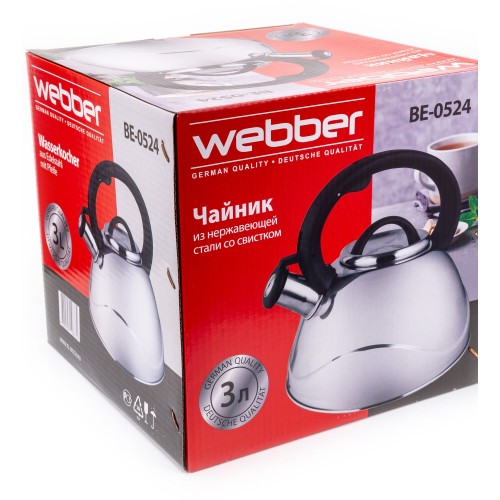 Чайник из нержавеющей стали Webber BE-0524 3 л (серебристый) 5