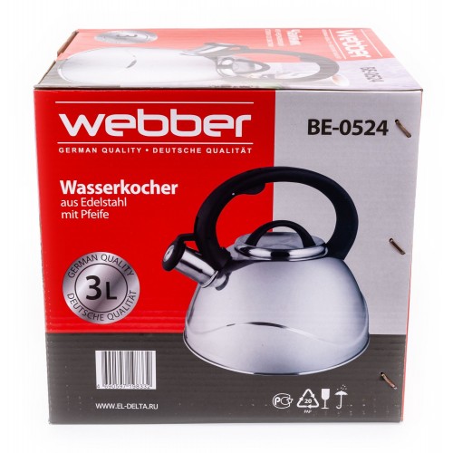 Чайник из нержавеющей стали Webber BE-0524 3 л (серебристый) 7