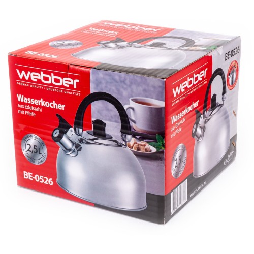 Чайник из нержавеющей стали Webber BE-0526 2,5 л (серебристый) 9