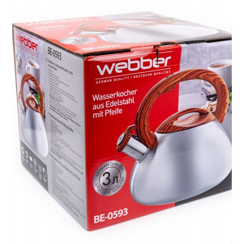 Чайник из нержавеющей стали Webber BE-0593 3 л (серебристый) 3
