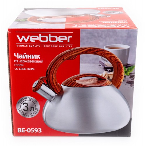 Чайник из нержавеющей стали Webber BE-0593 3 л (серебристый) 4