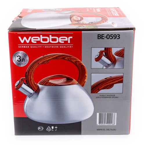 Чайник из нержавеющей стали Webber BE-0593 3 л (серебристый) 5