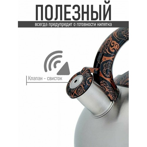 Чайник из нержавеющей стали Webber BE-0594 3 л (серебристый) 7