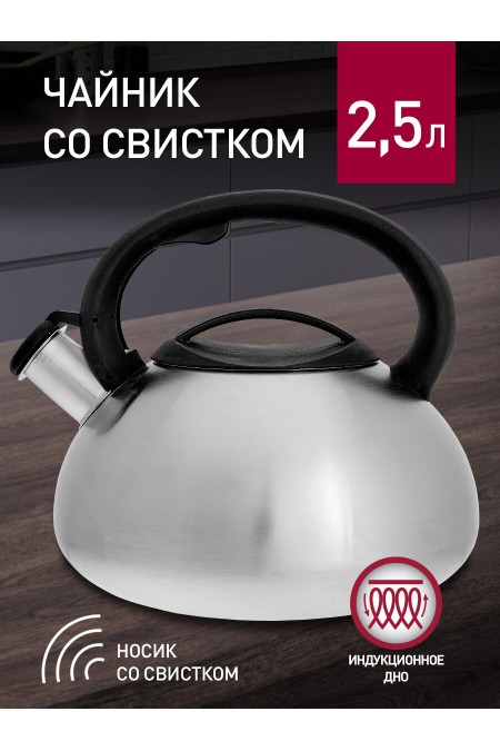 Чайник из нержавеющей стали Webber BE-0599 2.5 л (серебристый) 