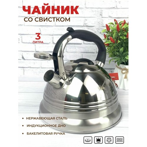 Чайник из нержавеющей стали Zeidan Z-4156 3 л (серебристый) 