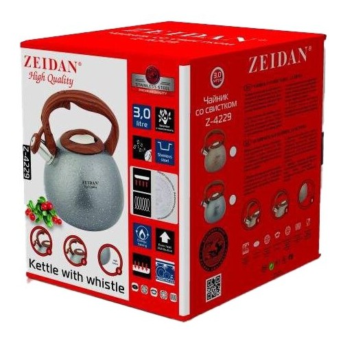 Чайник из нержавеющей стали Zeidan Z-4229 3 л (серый) 1