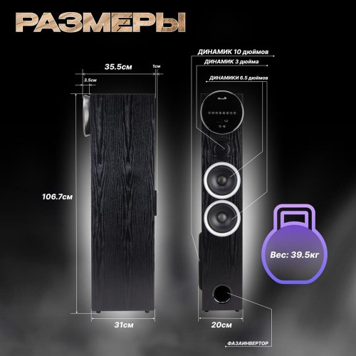 Акустическая система Eltronic 10 30-35 Home Sound (черный) 1