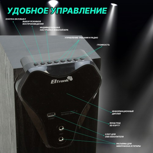 Акустическая система Eltronic 10 (20-80 Home Sound) (черный) 3