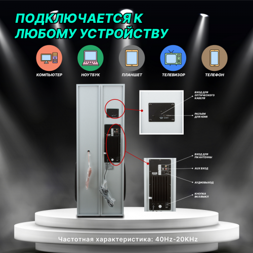 Акустическая система Eltronic 10 (20-80 Home Sound) (серебристый) 1