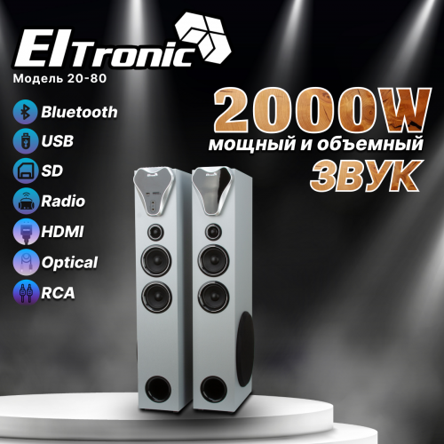 Акустическая система Eltronic 10 (20-80 Home Sound) (серебристый) 2