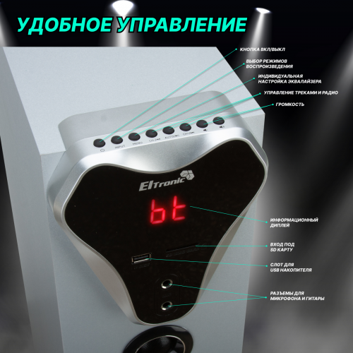 Акустическая система Eltronic 10 (20-80 Home Sound) (серебристый) 3