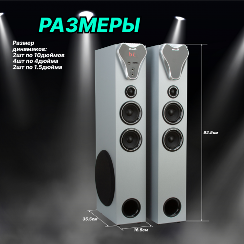 Акустическая система Eltronic 10 (20-80 Home Sound) (серебристый) 4