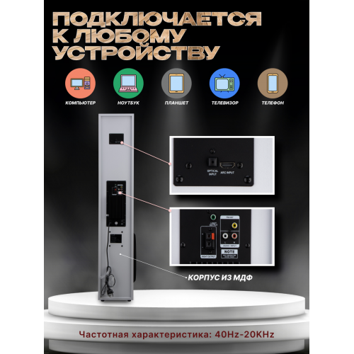 Акустическая система Eltronic 10 30-35 Home Sound (серебристый) 3
