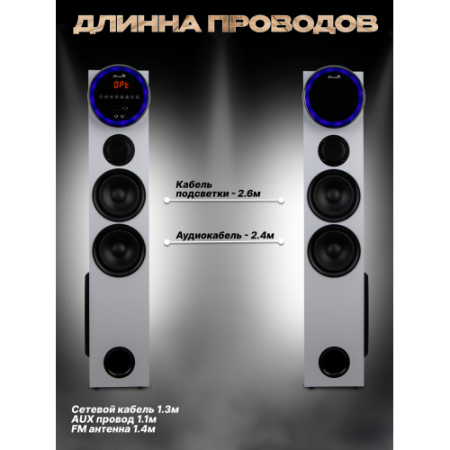 Акустическая система Eltronic 10 30-35 Home Sound (серебристый) 5