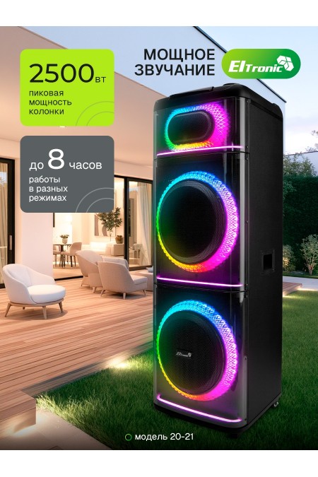 Акустическая система ELTRONIC 12 (20-21) Diamond Box 2500 (черный) 
