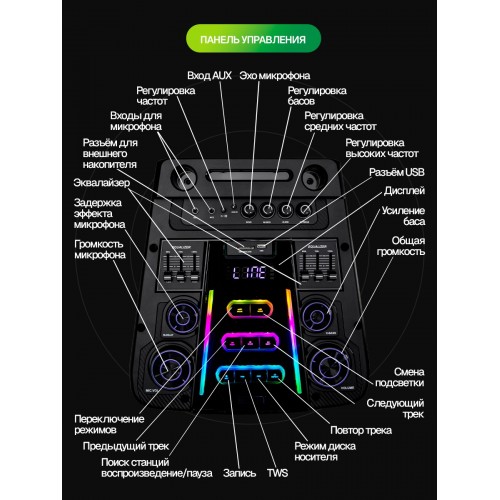 Акустическая система ELTRONIC 12 (20-21) Diamond Box 2500 (черный) 2