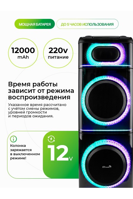 Акустическая система ELTRONIC 12 (20-21) Diamond Box 2500 (черный) 5