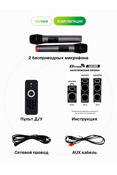 Акустическая система ELTRONIC 12 (20-21) Diamond Box 2500 (черный) 8