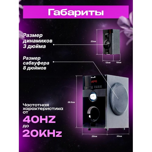 Акустическая система ELTRONIC 20-89 HOME SOUND (черный) 2