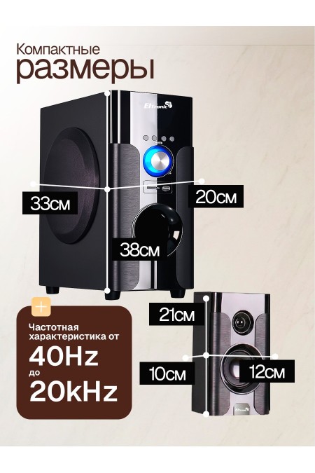 Акустическая система Eltronic 30-91 (черный) 4
