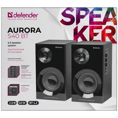 Компьютерная акустика Defender Aurora S40 BT (черный) 2