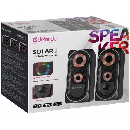 Компьютерная акустика Defender SOLAR 2 (черный) 2