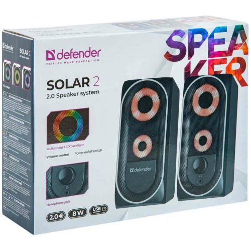 Компьютерная акустика Defender SOLAR 2 (черный) 4