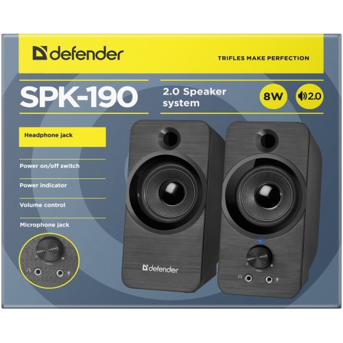 Компьютерная акустика Defender SPK-190 (черный) 6