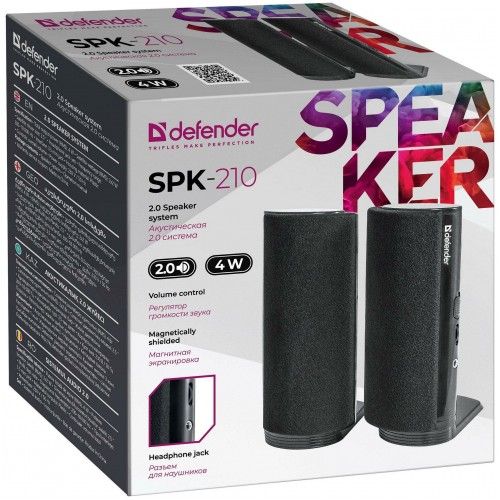 Компьютерная акустика Defender SPK-210 (черный) 4