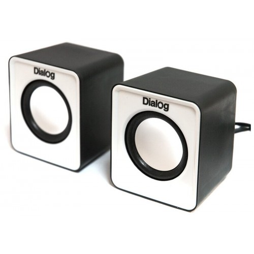 Компьютерная акустика Dialog Colibri AC-02UP (черный/белый) 