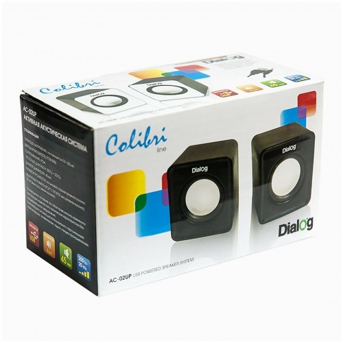 Компьютерная акустика Dialog Colibri AC-02UP (черный/белый) 6