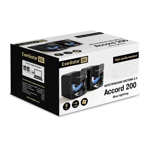 Компьютерная акустика ExeGate Accord 200 EX289685RUS (черный) 7